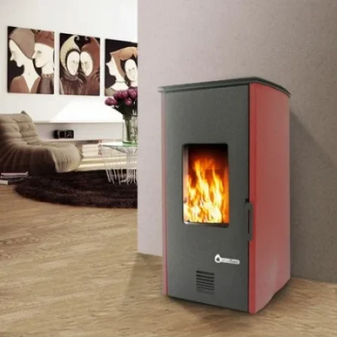 Estufa Caldera Pellet EMAFLAM MARINA 28 kW Burdeos