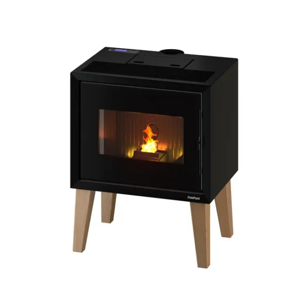 Estufa de pellet estanca FREEPOINT Modo 9,26 kW negro con patas y Wi-Fi incluido - Imagen 3