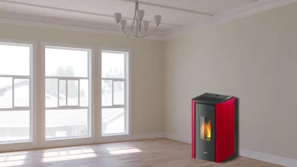 Estufa de Pellet FREEPOINT Índigo 7 kW Burdeos - Imagen 3